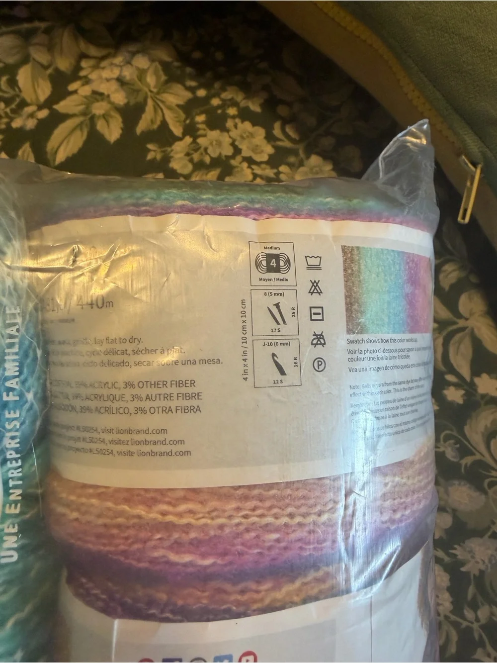 Lion Brand Shawl in a Cake Pastel Gradient Yarn - unicorn. Two cakes & one skein